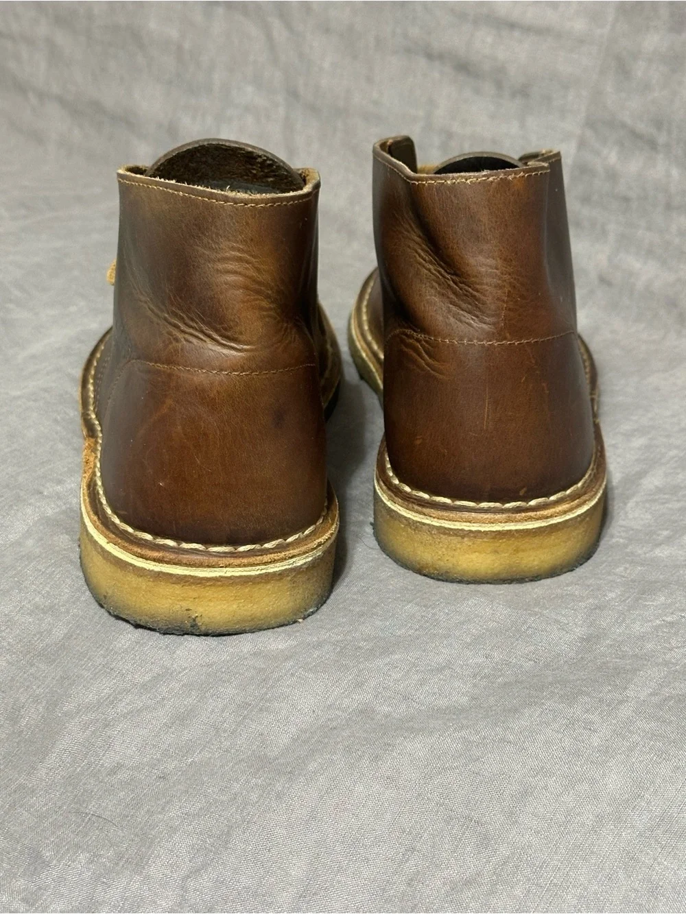 Clarks Brown Leather Chukka Boots with Crepe Sole